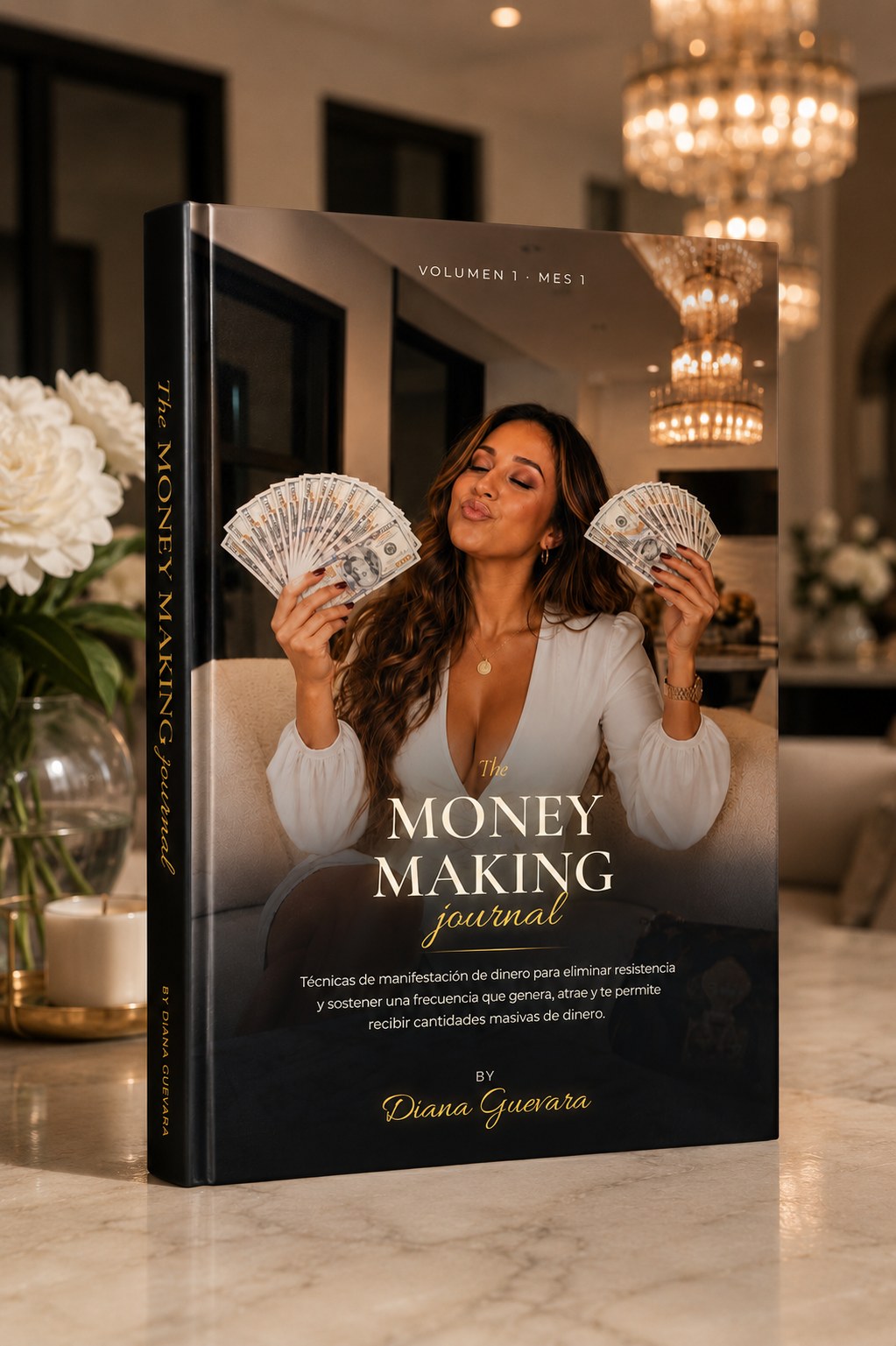 Portada del Money Making Journal en negro con letras doradas